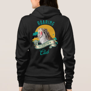 Sabre Tooth Tiger Roaring Sundown Club Hoodie