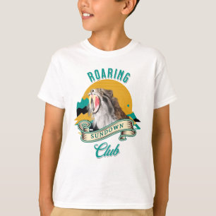 Sabre Tooth Tiger Roaring Sundown Club T-Shirt