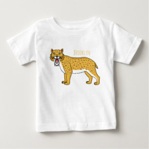 Sabre-toothed tiger illustration  baby T-Shirt