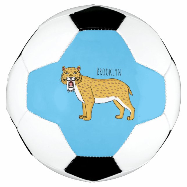 Sabre-toothed tiger illustration football (Front)