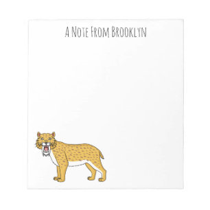 Sabre-toothed tiger illustration  notepad