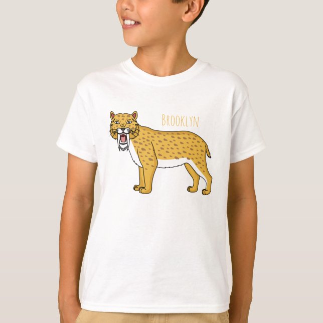 Sabre-toothed tiger illustration T-Shirt (Front)