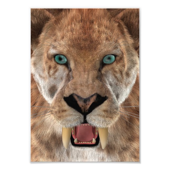 Sabre Toothed Ttiger or Smilodon Photo Print (Front)