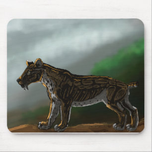 Sabretooth Cat Mouse Mat