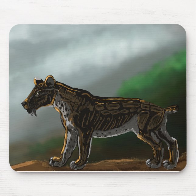 Sabretooth Cat Mouse Mat (Front)