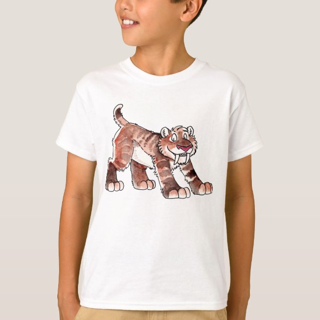 Sabretooth Tiger Kids T-Shirt (Front)