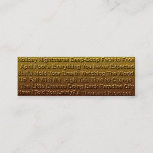 Sabriel Fanfic Title Bookmark Calling Card