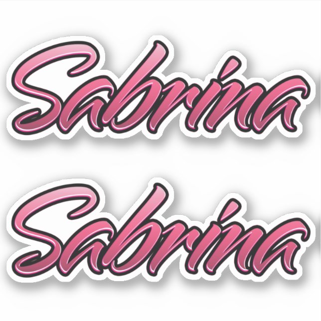 Sabrina faded pink stickers sticker set (Front)