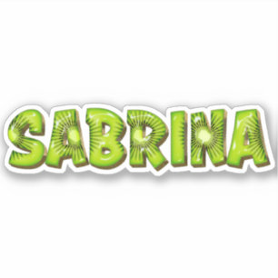Sabrina Name Kiwi Design Sticker