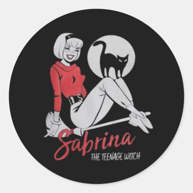 Sabrina the Teenage Witch T-Shirt Classic Round Sticker (Front)