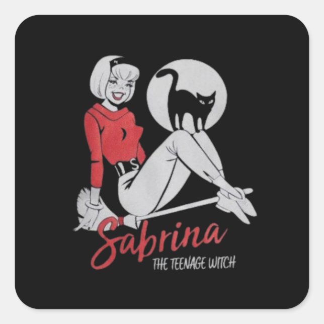 Sabrina the Teenage Witch T-Shirt Square Sticker (Front)