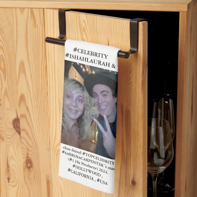 #SABRINACARPENTER 's #PRODUCER with #LAURAHGUILLEN Tea Towel (Thirds Fold)