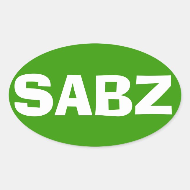 SABZ OVAL STICKER (Front)