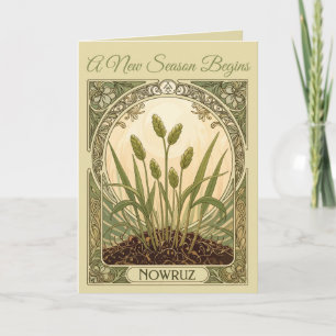 Sabzeh Awakening Decorative Persian Spring Motif Card