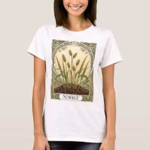 Sabzeh Awakening Decorative Persian Spring Motif T-Shirt