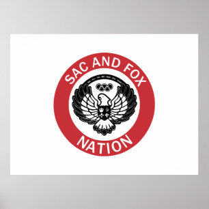 Sac and Fox Nation Flag Oklahoma Poster