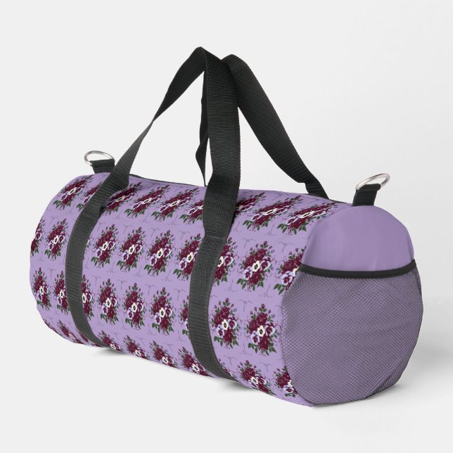 Sac de Sport à Motifs Bouquet de Violettes  Duffle Bag (Right Corner)