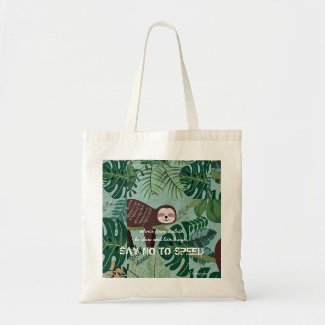 Sac fourre-tout be slow tote bag (Front)