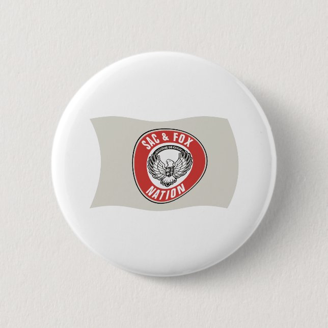 Sac & Fox Nation (Oklahoma) Flag Button (Front)
