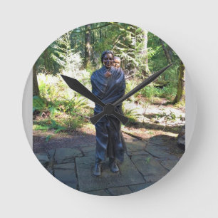 Sacagawea Statue, Fort Clatsop, Astoria, Oregon Round Clock