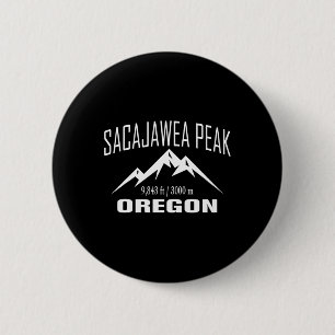 Sacajawea Peak Oregon Climbing Summit Club Outdoor 6 Cm Round Badge
