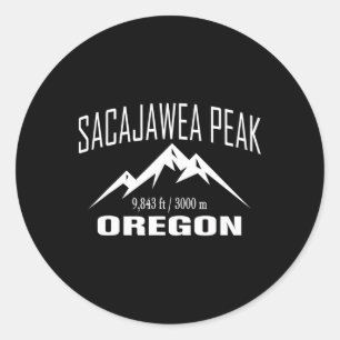Sacajawea Peak Oregon Climbing Summit Club Outdoor Classic Round Sticker