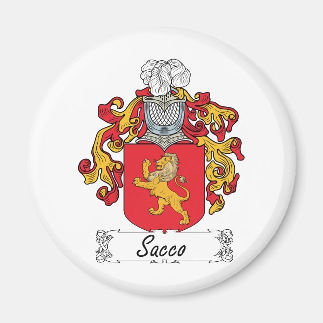 Sacco Family Crest Magnet (Front)