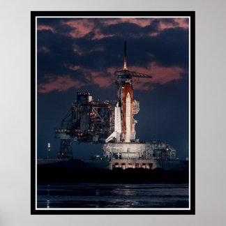 Sace Shuttle at night Poster