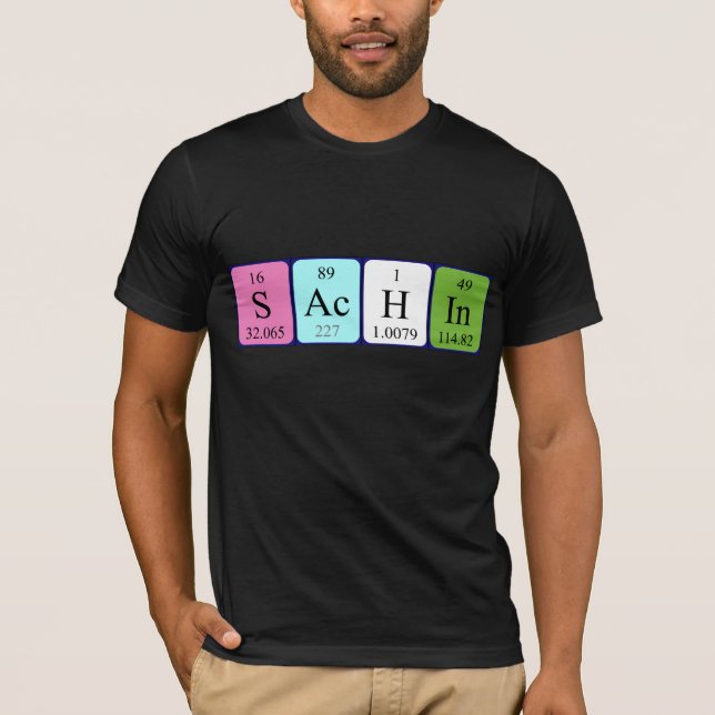 Sachin periodic table name shirt (Front)
