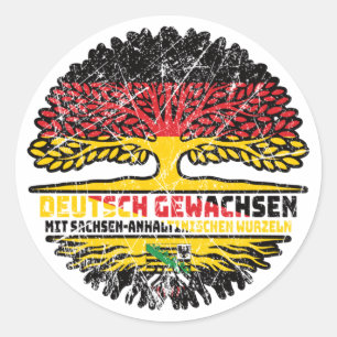 Sachsen-Anhalt Deutsch Deutschland Wurzeln Classic Round Sticker