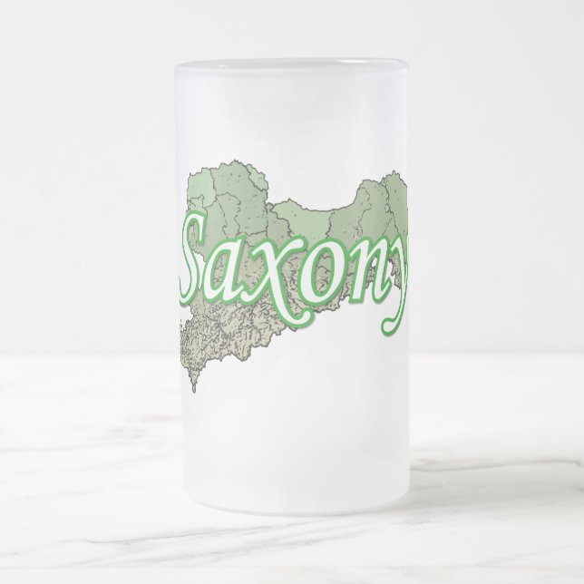 Sachsen Frosted Glass Beer Mug (Center)