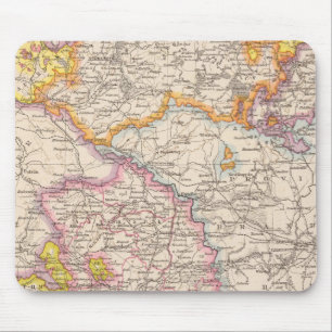 Sachsen, Mecklenburg, Anhalt Atlas Map Mouse Mat