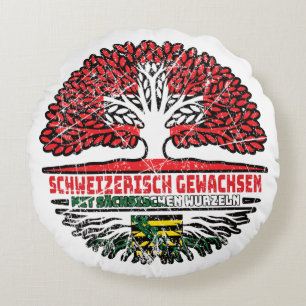 Sachsen Sächsisch Schweizer Schweiz Baum Wurzel Round Cushion