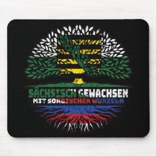 Sachsen Sächsisch Sorbisch Sorben Baum Wurzel Flag Mouse Mat