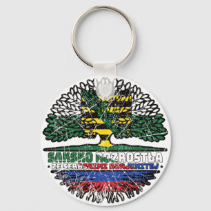 Sachsen Sächsisch Sorbisch Sorben Baum Wurzel Key Ring