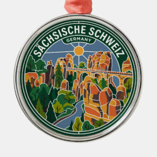 Sächsische Schweiz National Park Germany Metal Tree Decoration