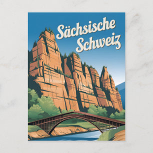 Sächsische Schweiz Saxon Switzerland Germany Postcard