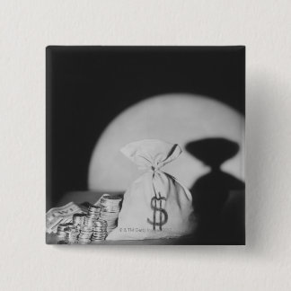 Sack of Money 15 Cm Square Badge