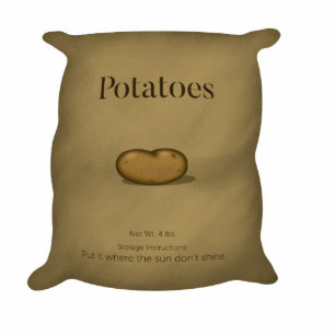 Sack of Potatoes Humourous Storage Instructions Photo Sculpture Decoration