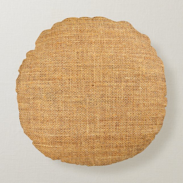 Sackcloth texture for background round cushion (Front)