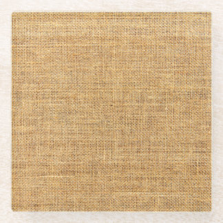 Sackcloth Texture: Rustic Background Essence Glass Coaster