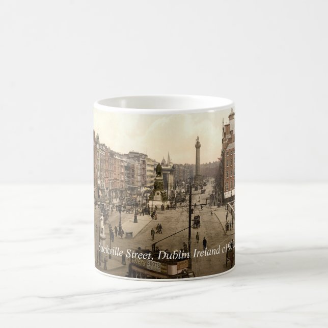 Sackville Street, Dublin Ireland c1900 Coffee Mug (Center)