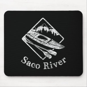 Saco River Kayak Kayaking Boating Rapids Canoe Pad Mouse Mat