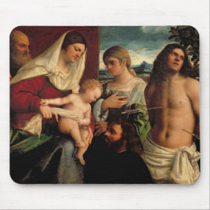 Sacra Conversatione with SS. Catherine, Sebastian Mouse Mat