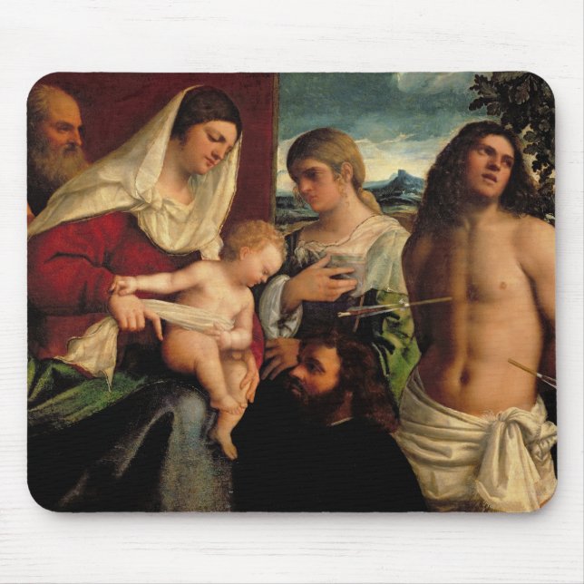 Sacra Conversatione with SS. Catherine, Sebastian Mouse Mat (Front)