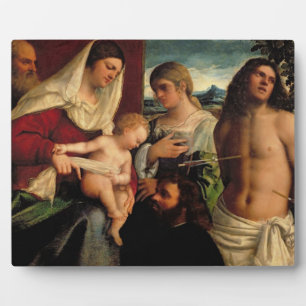 Sacra Conversatione with SS. Catherine, Sebastian Plaque