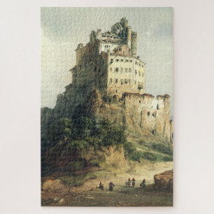 Sacra di San Michele Monastery Alpine Art Jigsaw Puzzle