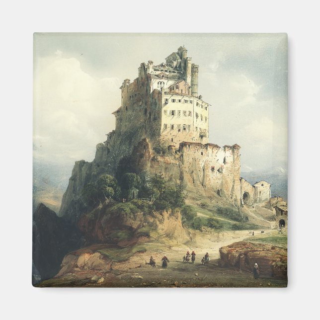Sacra di San Michele Monastery Alpine Art Magnet (Front)
