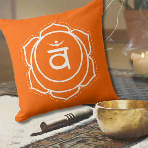 Sacral Chakra   Svadhisthana   Orange Meditation Cushion