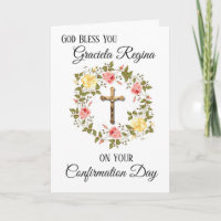 Sacrament Confirmation Crucifix Floral Wreath